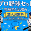 スカパープロ野球セットの料金・視聴・契約方法・見れる球団