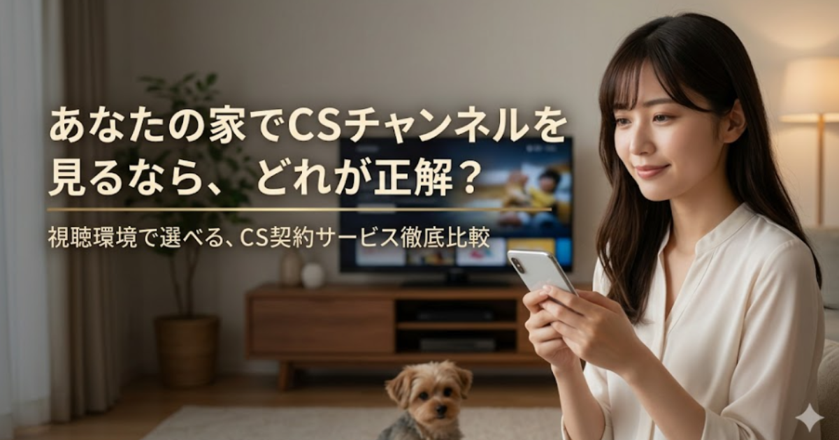 CSチャンネル契約・加入方法と料金