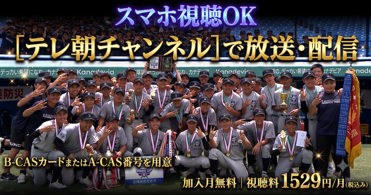 2026日本リトルシニア日本選手権配信・テレビ放送視聴方法